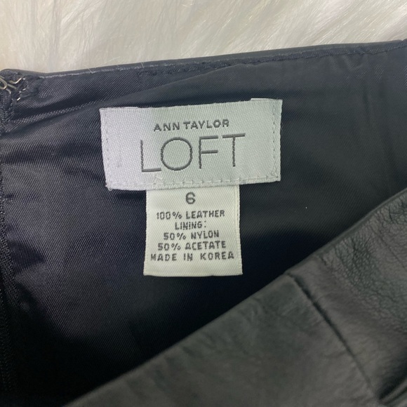 LOFT Leather MIDI Skirt size 6 - Picture 5 of 8
